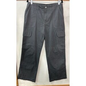 Faded Rose Essentials Womens L Black Cargo Baggy Skater‎ Pants Gorpcore 90s Y2K
